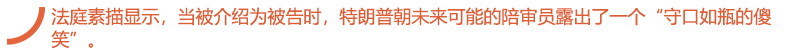 法庭素描显示，当被介绍为被告时，特朗普朝未来可能的陪审员露出了一个“守口如瓶的傻笑”。.jpg